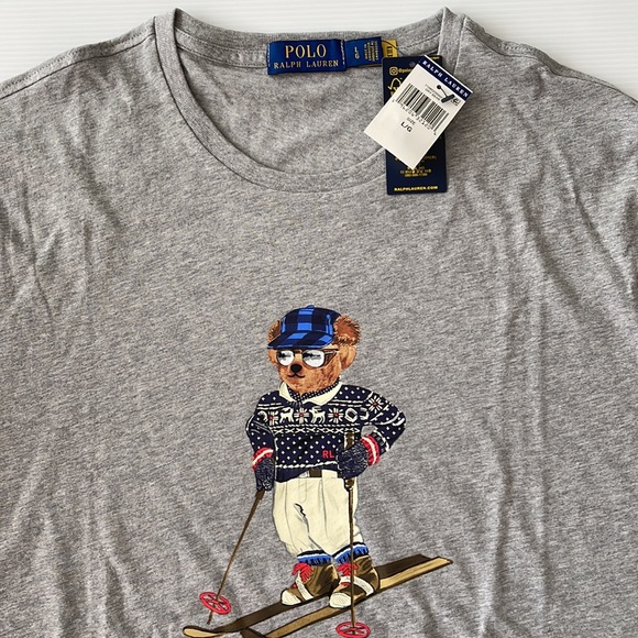 Polo Ralph Lauren Men’s Polo Bear Ski Graphic Crew Neck T-Shirt New - Picture 7 of 7